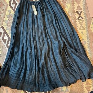 J. Crew black Pleated Maxi Skirt